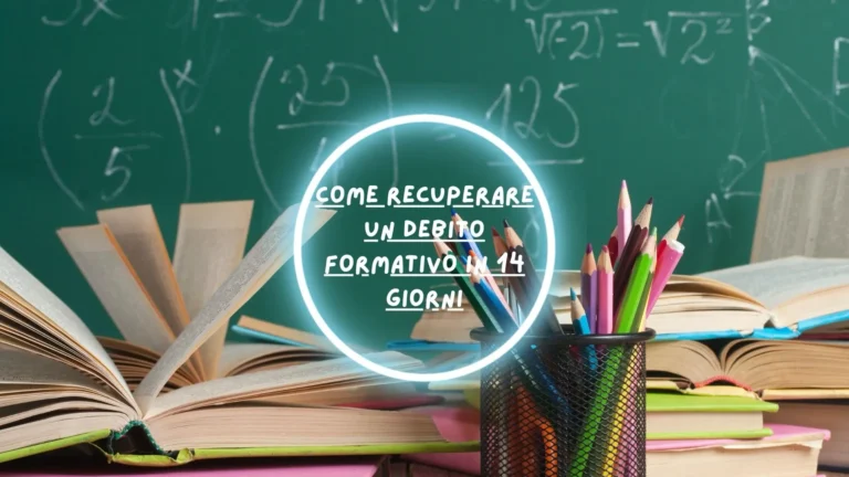 Recuperare debito formativo in 14 giorni